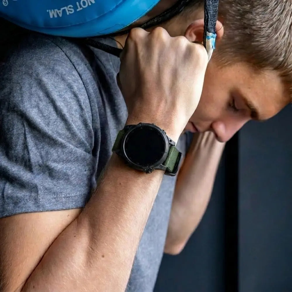 Garmin Fenix 7 Hybrid Nylon Strap (Army Green)
