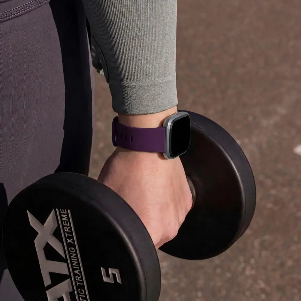 Fitbit Versa-Versa 2 Silicone Strap with Buckle (Dark Purple)