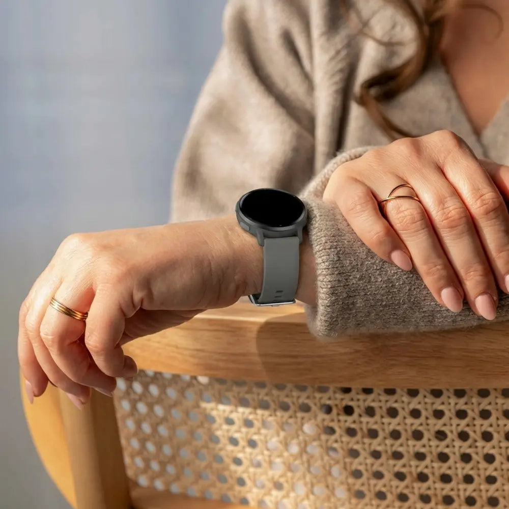 Garmin Vivoactive 4 siliconen classic bandje (donkergrijs)