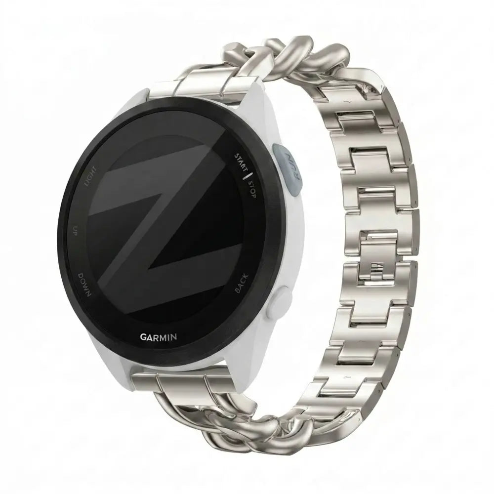 Bandz Garmin Forerunner 165 Metal Strap 'Chains' (Starlight)