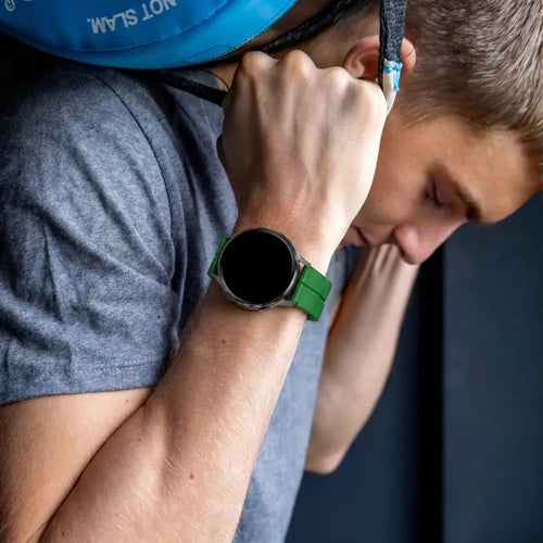 Bandz Garmin Venu 4 - 45mm siliconen band met D-buckle (groen)