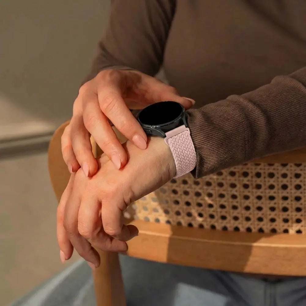 Bandz Garmin Bounce 2 Braided Strap 'Parachute' (Pink)