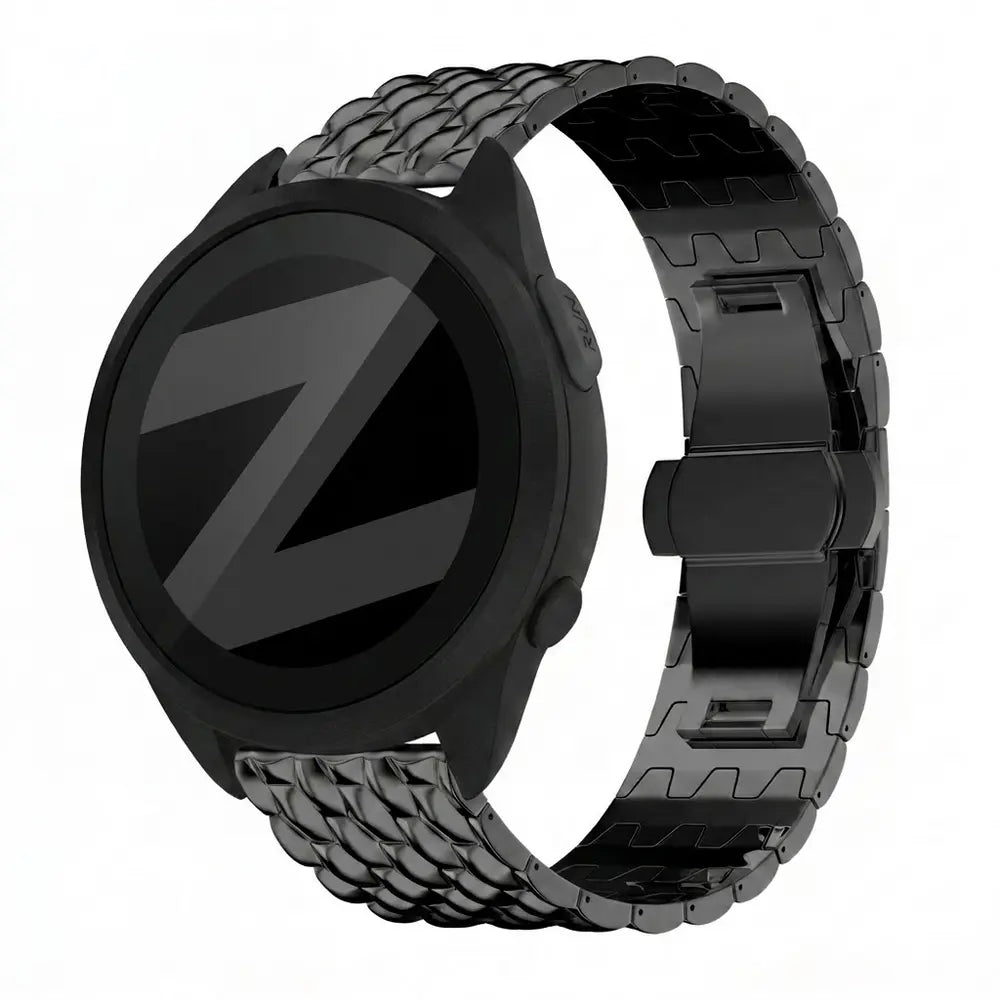 Bandz Garmin Forerunner 165 Steel Strap 'Dragon' (Black)