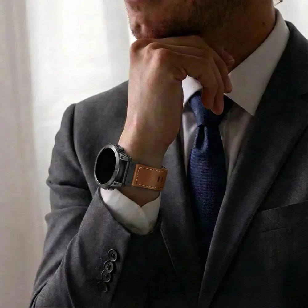 Garmin D2 Mach 2 - 51mm Premium Leather Strap (Brown)