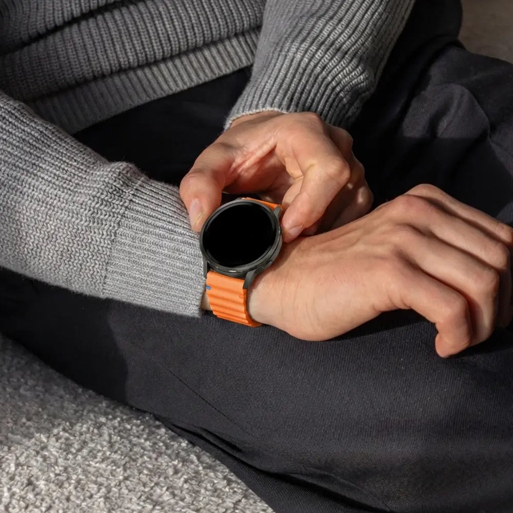 Bandz Garmin Vivoactive 6 Silicone Strap 'Wave' (Orange)