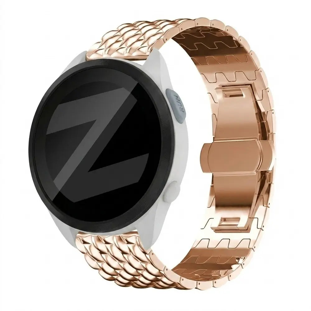 Bandz Garmin Forerunner 165 Steel Strap 'Dragon' (Rose Gold)