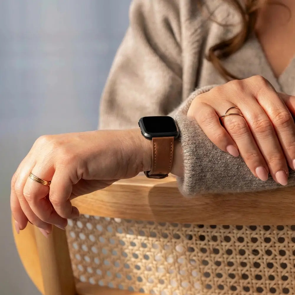 Fitbit Versa Leather Strap (Brown)
