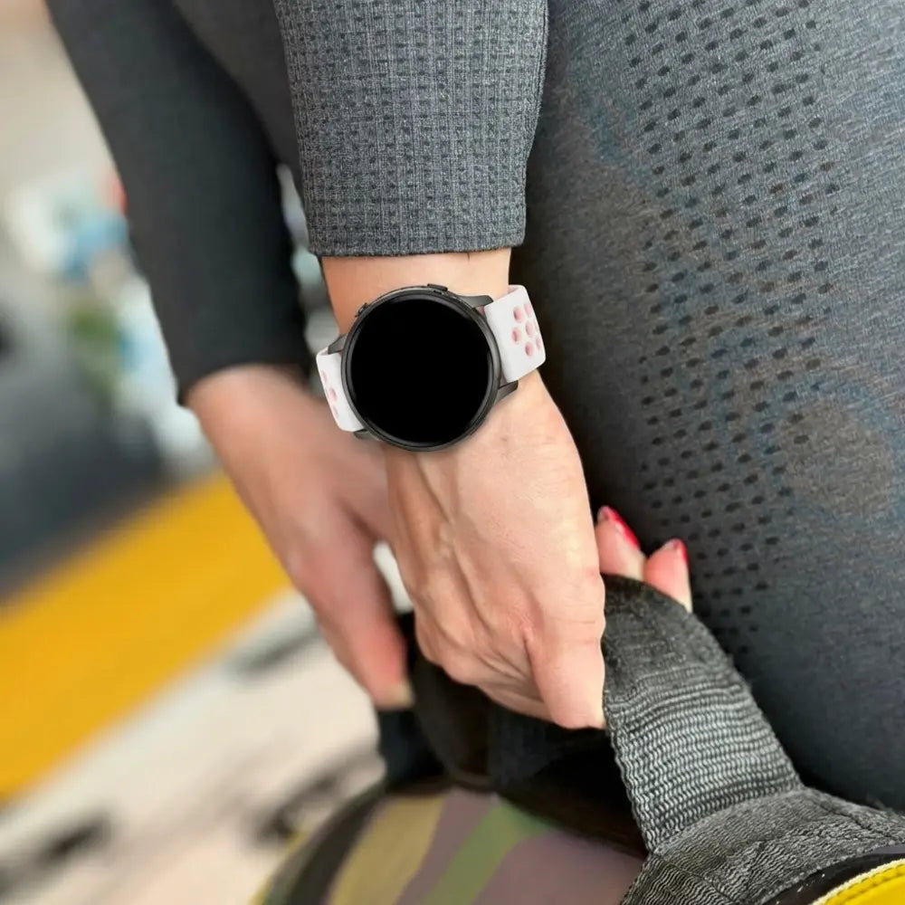 Bandz Garmin Bounce 2 Sport Strap 'Deluxe' (White/Pink)