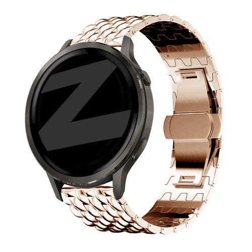 Bandz Garmin Forerunner 70 Stahlarmband 'Dragon' (Roségold)