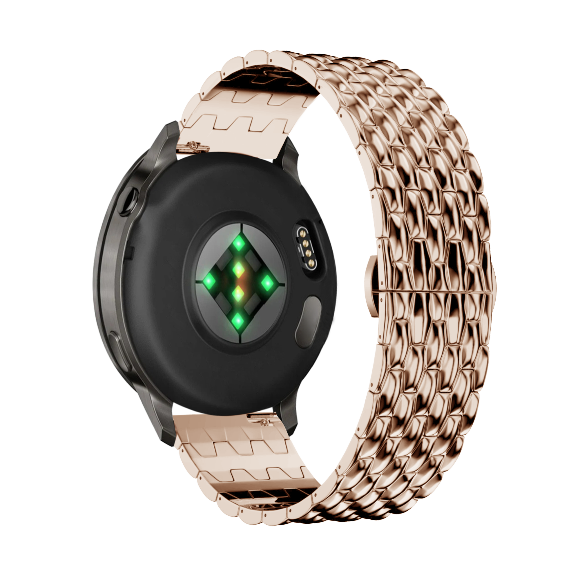 Bandz Garmin Forerunner 70 Stahlarmband 'Dragon' (Roségold)