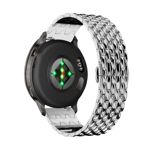 Bandz Garmin Forerunner 170 Steel Strap 'Dragon' (Silver)