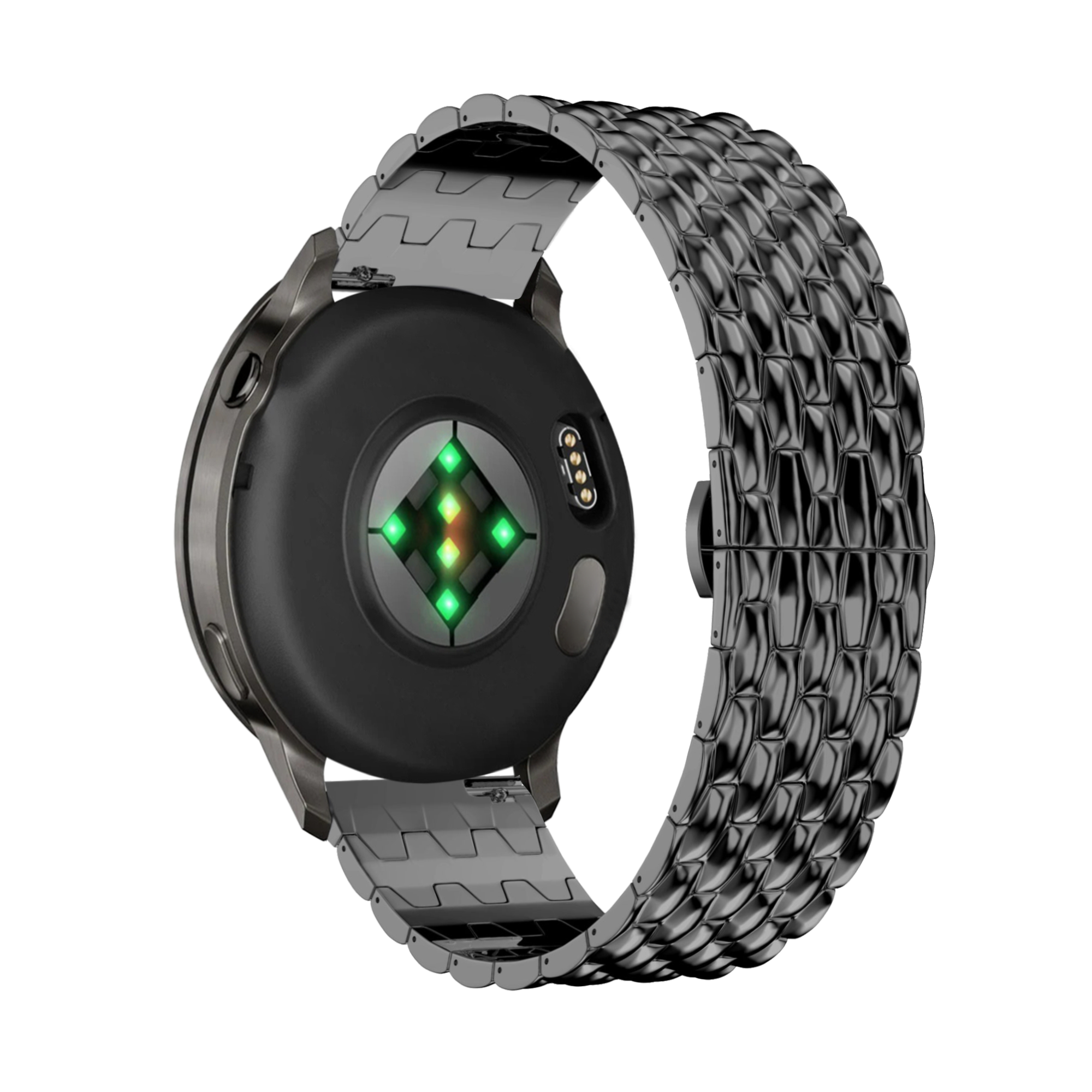 Bandz Garmin Forerunner 70 Steel Strap 'Dragon' (Black)