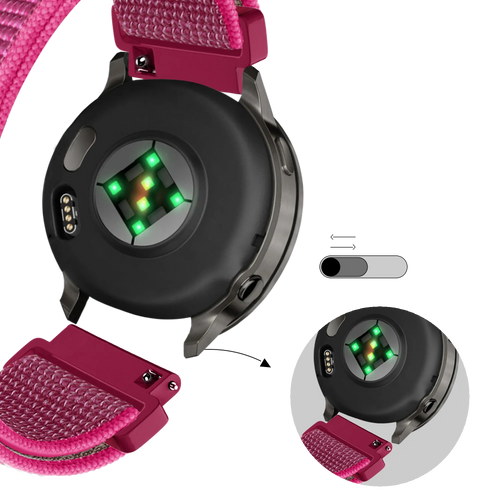 Bandz Garmin Forerunner 265s Nylon Loop Armband (Dragonfruit)