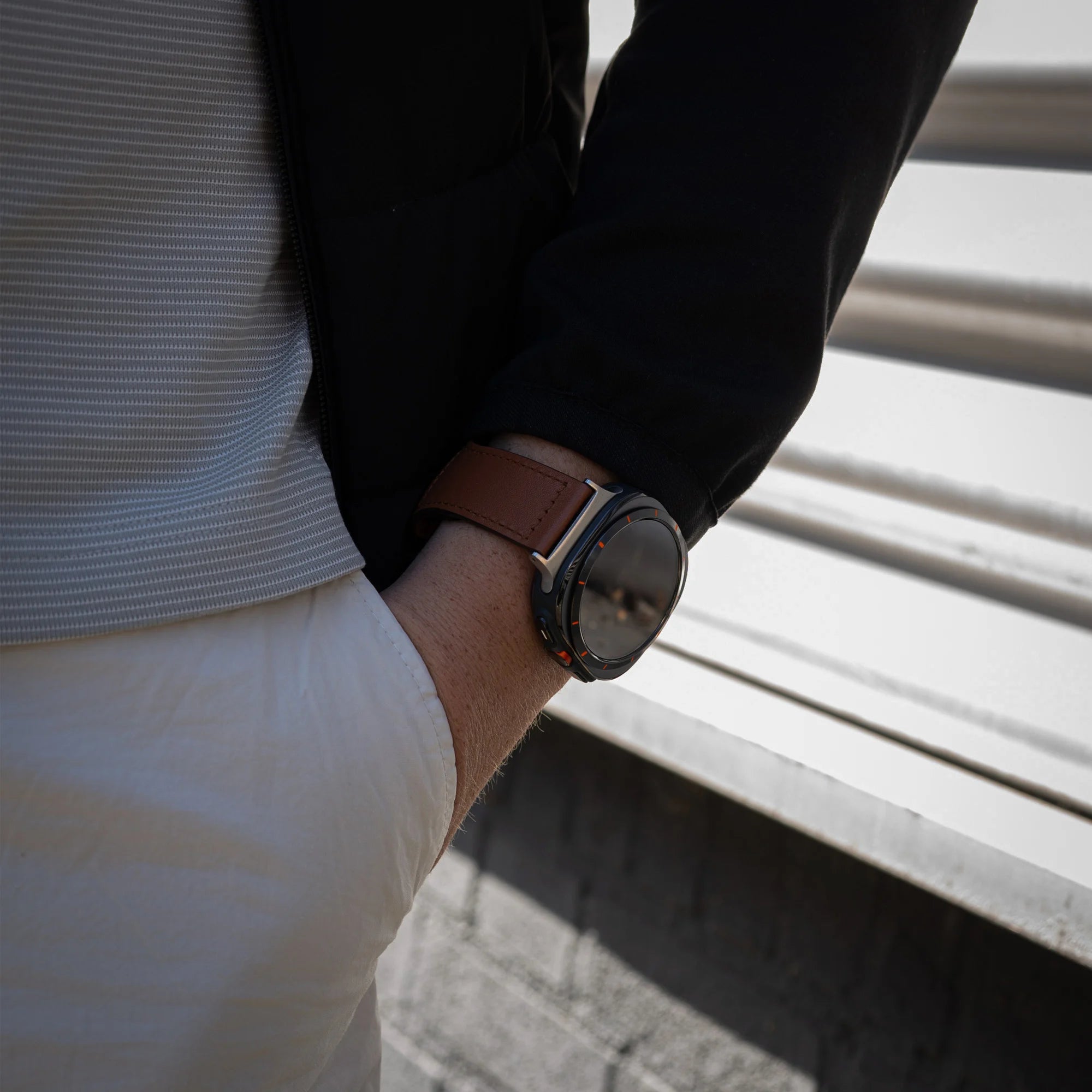 Samsung Galaxy Watch Ultra Lederarmband (Braun)