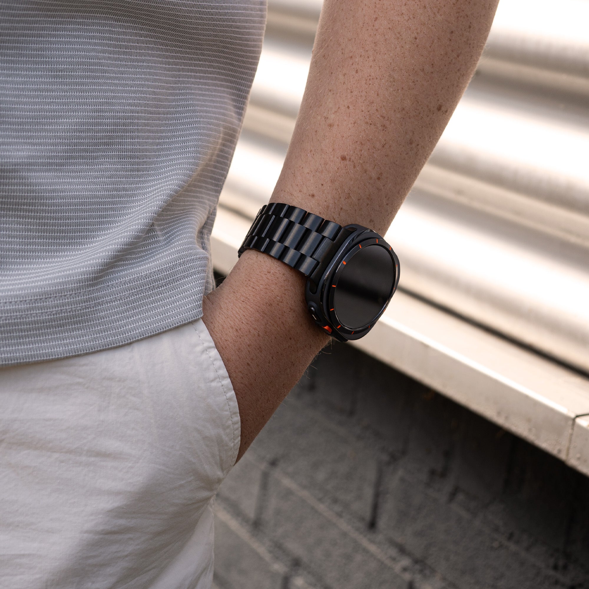Correa acero Samsung Galaxy Watch Ultra (negro)