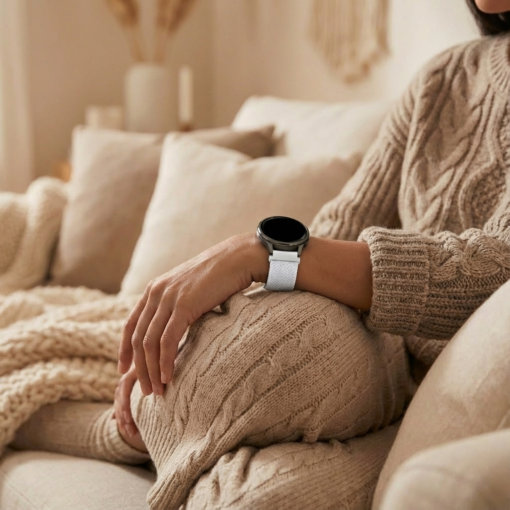 Bandz Garmin Forerunner 265s Adjustable Braided Strap (White)