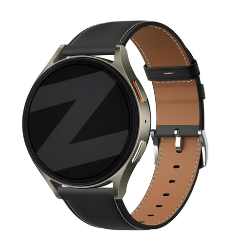 Bandz Correa cuero 'Easy fit' Amazfit Balance 2 (negro)
