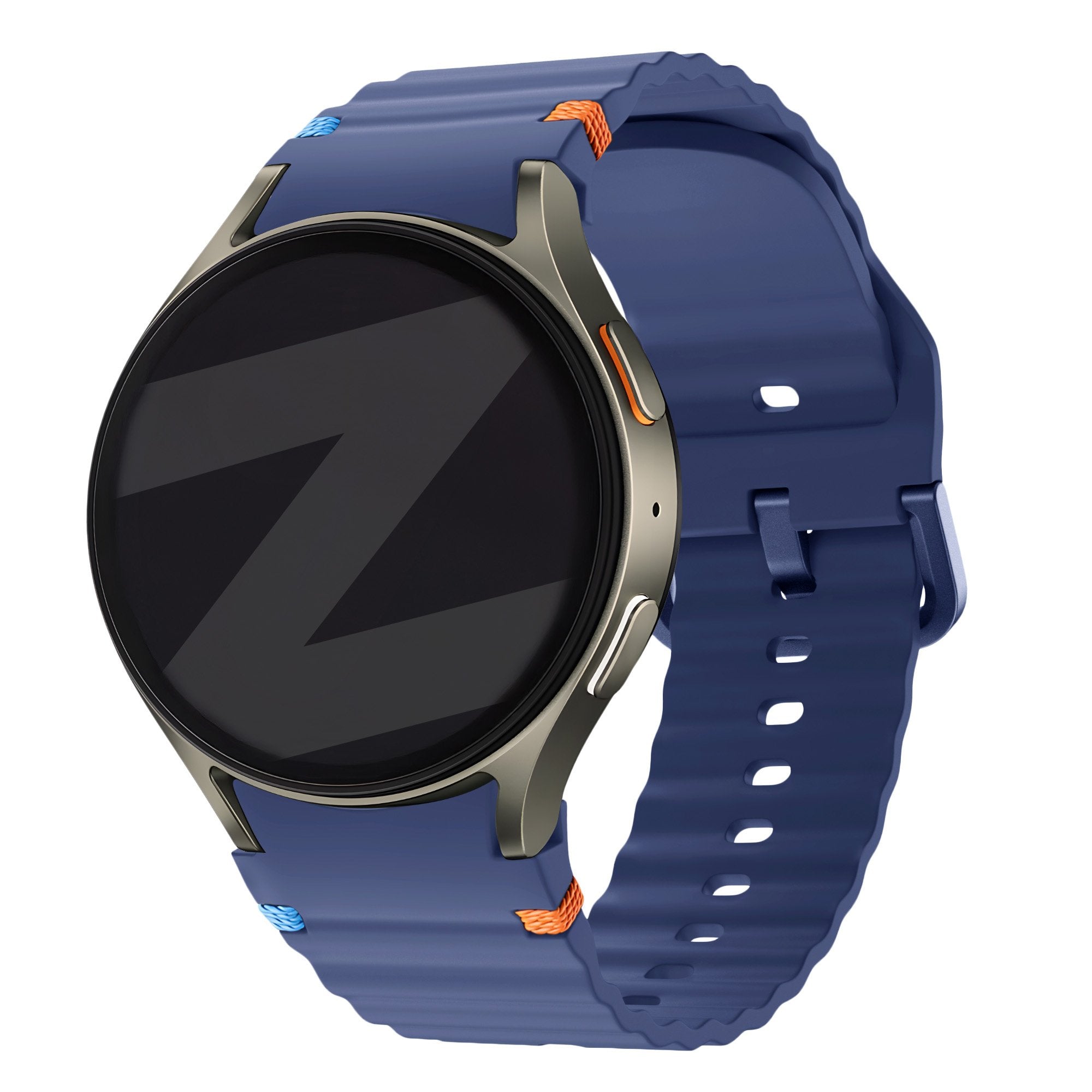 Bandz Samsung Galaxy Watch 4 44mm Wave Strap 'Easy Fit' (Dark Blue)