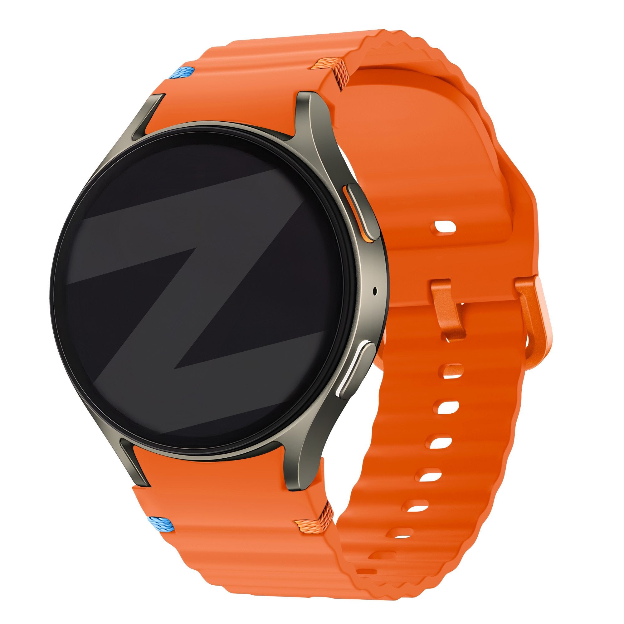 Bandz Samsung Galaxy Watch 4 44mm Wave Strap 'Easy Fit' (Orange)