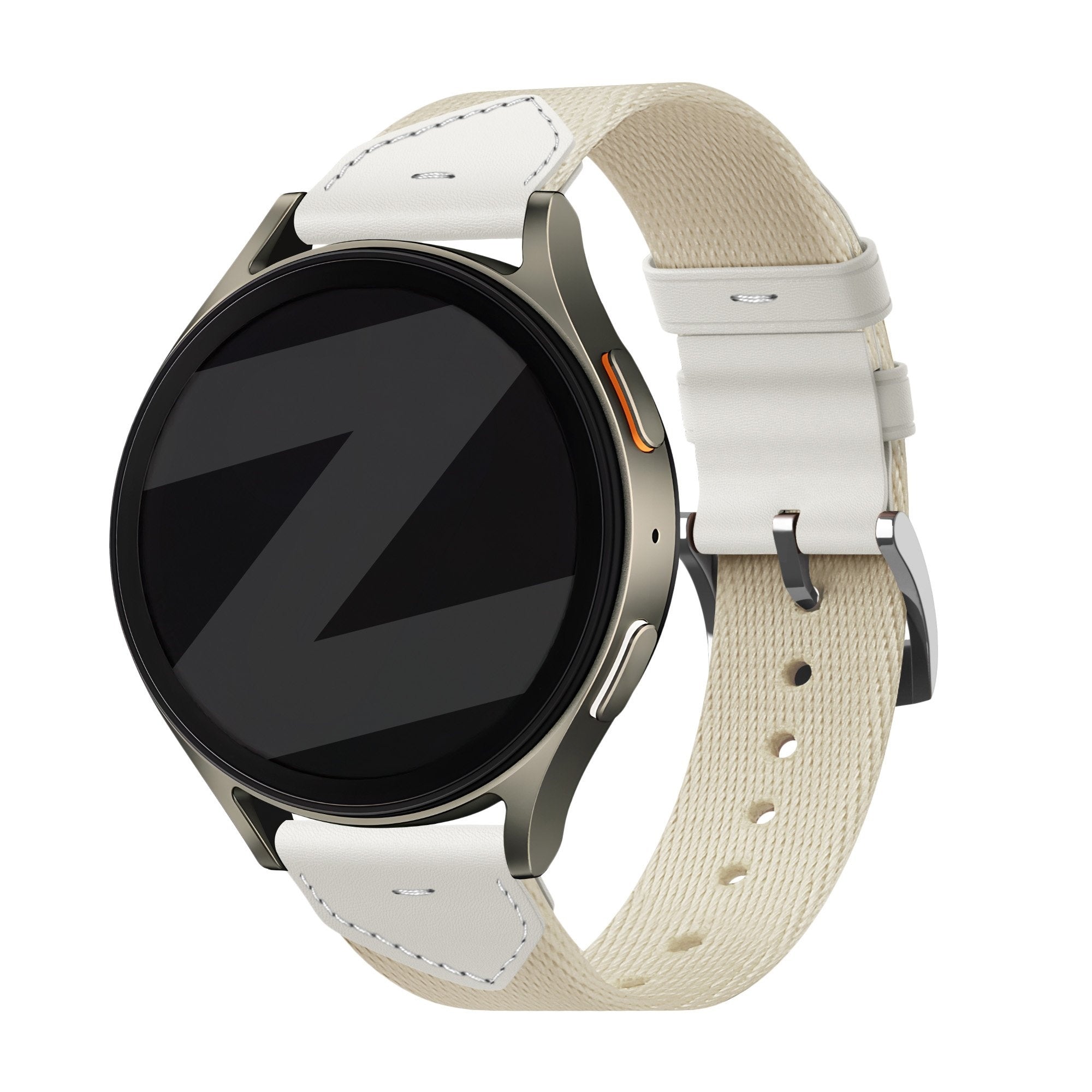 Bandz Fossil Gen 5e - 42mm Leather Hybrid Strap 'Easy Fit' (Starlight)