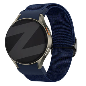Bandz Samsung Galaxy Watch 4 Classic 42mm Elastic Strap 'Easy Fit' (Dark Blue)