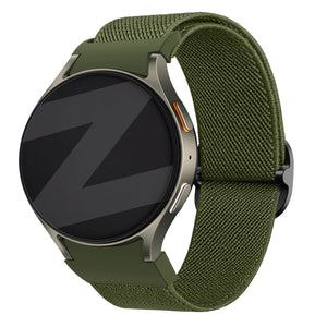 Bandz Samsung Galaxy Watch 4 44mm Elastic Strap 'Easy Fit' (Green)