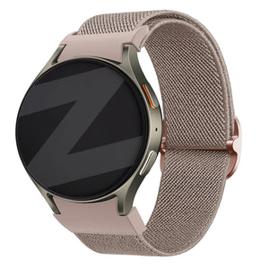 Bandz Samsung Galaxy Watch 4 44mm Elastic Strap 'Easy Fit' (Milk Tea)