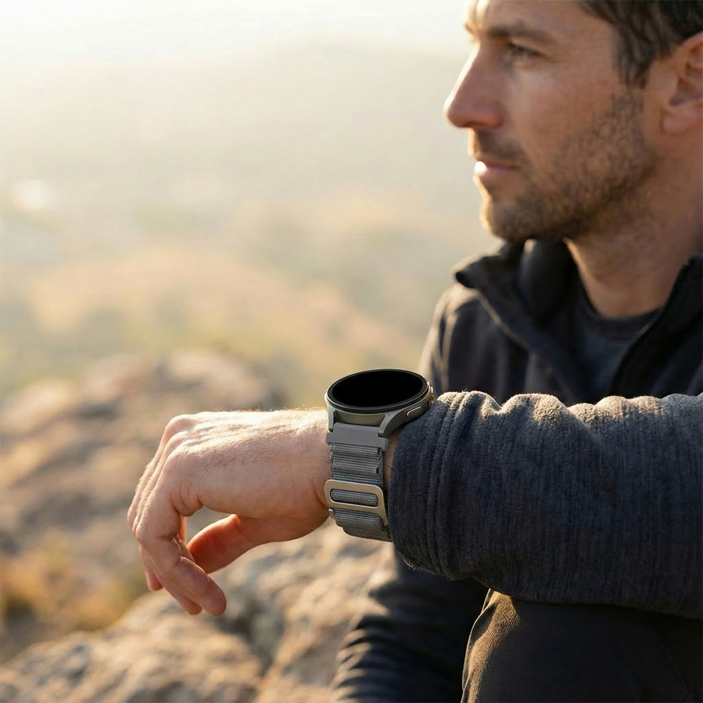 Bandz Huawei Watch GT 2 - 46mm Alpine Nylon Strap (Grey)