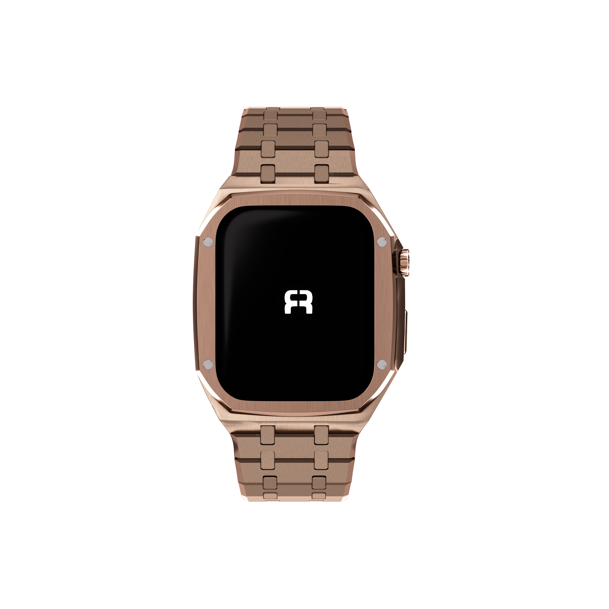 Reqior Apple Watch 45mm Case with Steel Strap (Rose Gold)