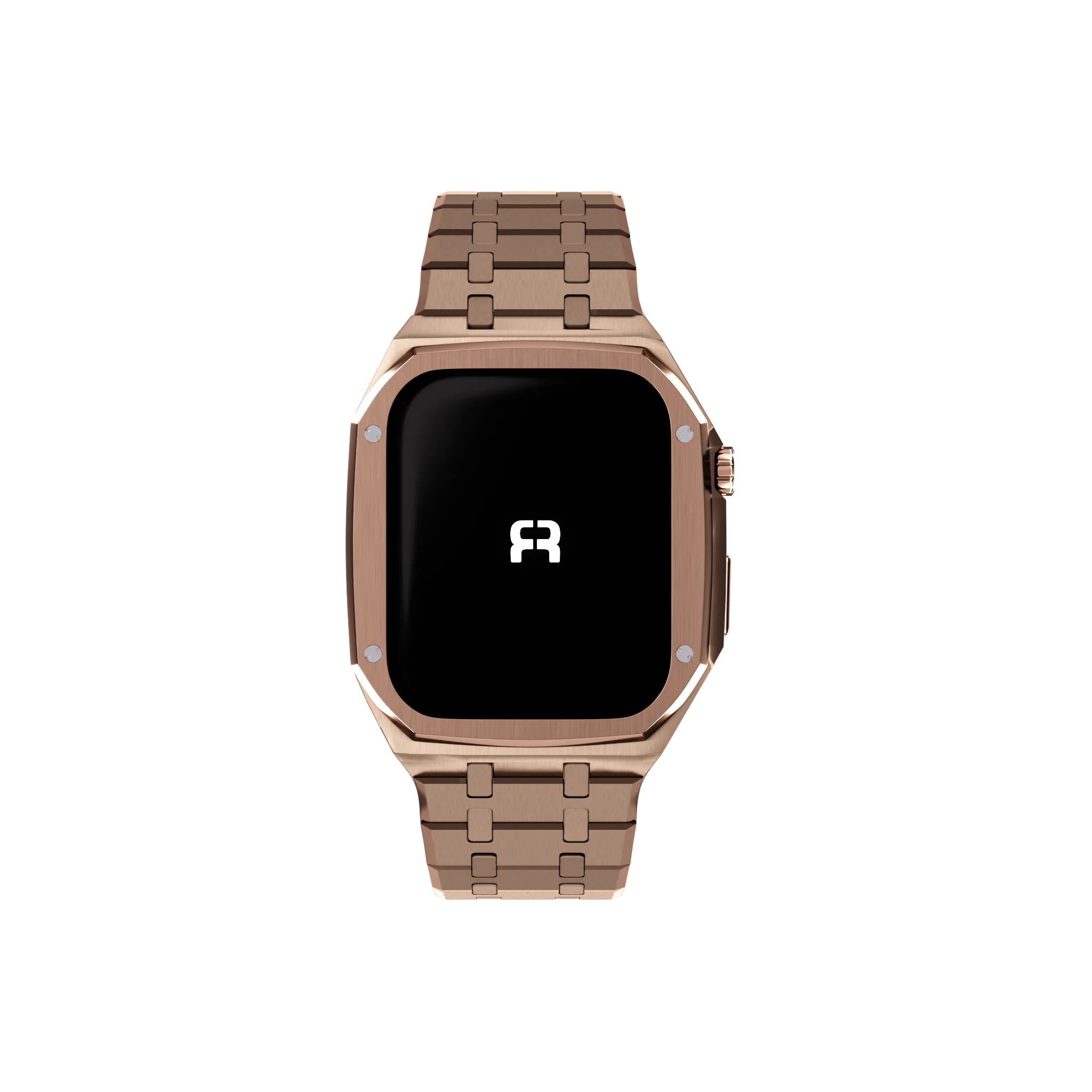 Reqior Apple Watch 45mm Kast met Stalen Band (Roségoud)