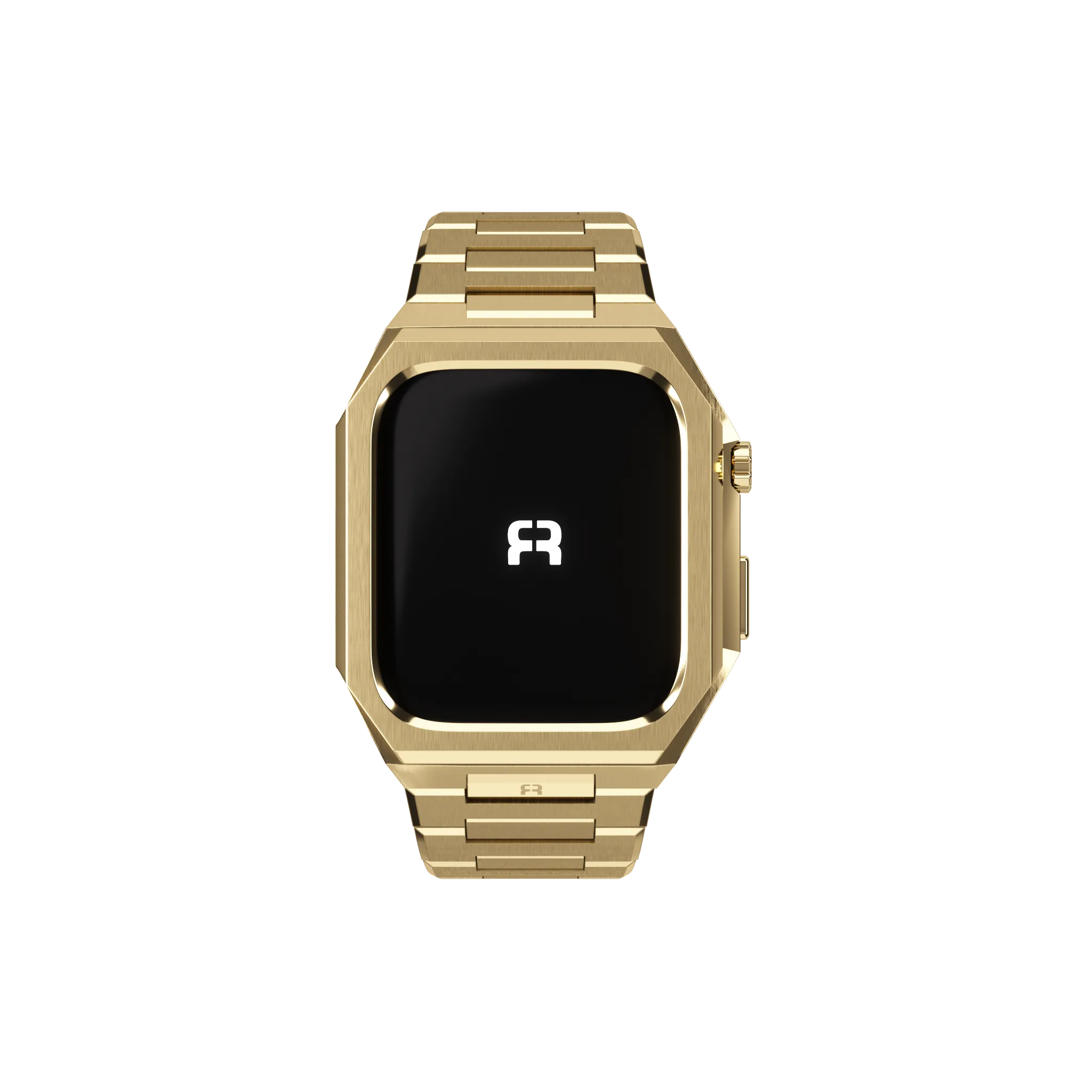Reqior Apple Watch 45mm case met stalen band 'Nautilus' (goud)