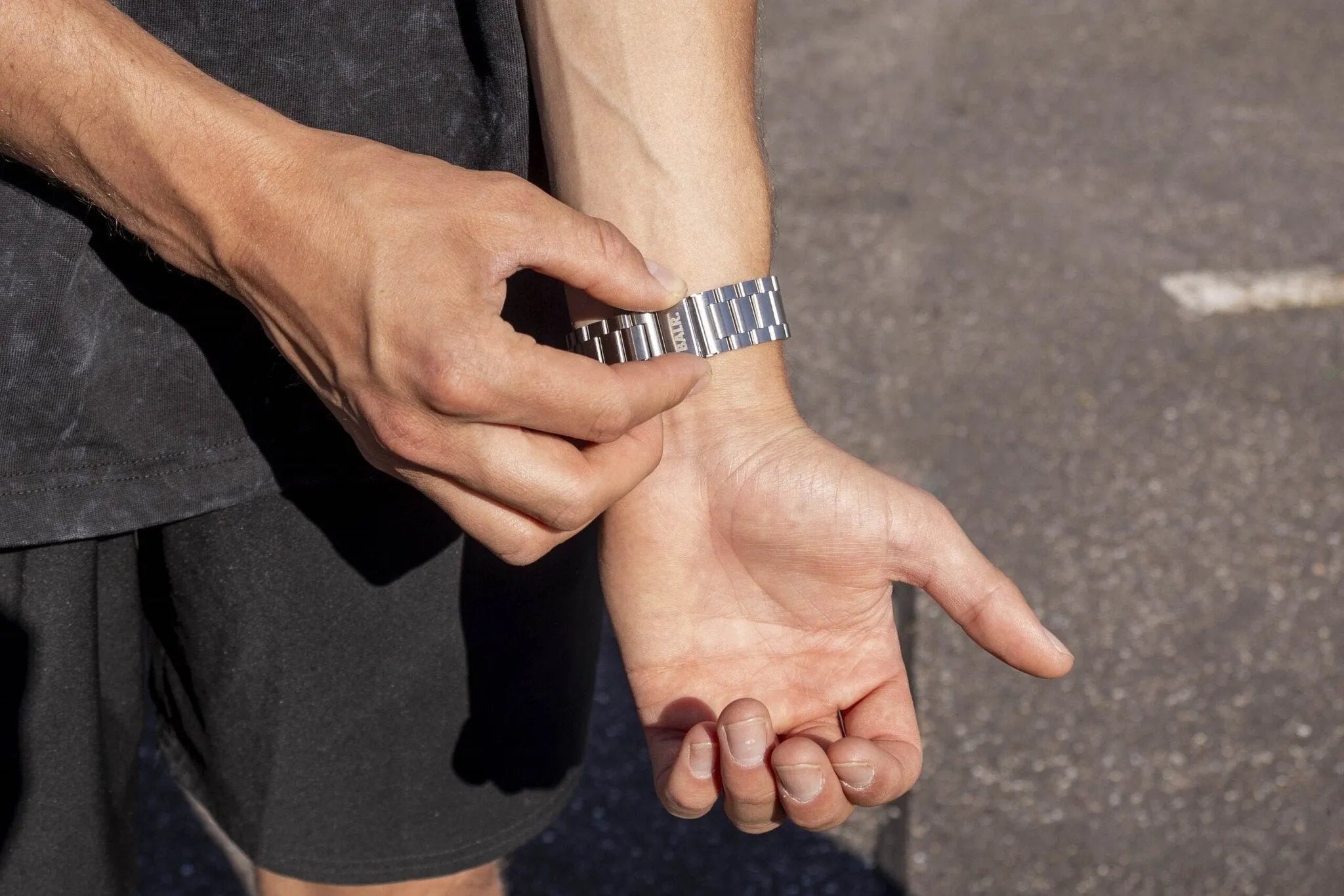BALR Polar Unite Steel Link Strap (Silver)