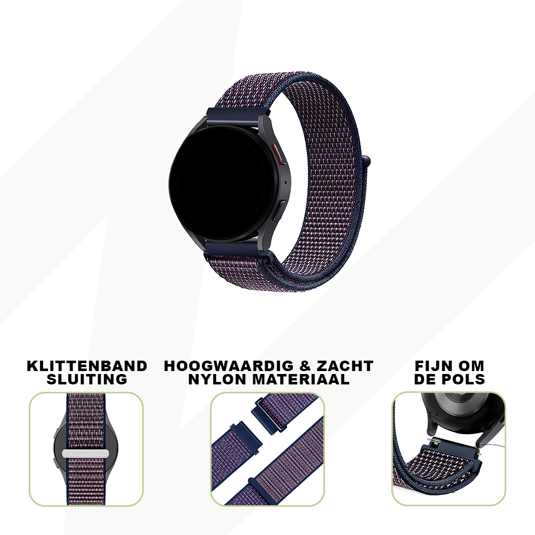 Bandz Garmin Vivoactive 3 Nylon Loop Armband (Indigo Blau)