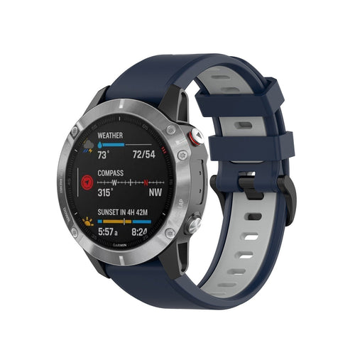 Bracelet sport avec boucle Garmin D2 Mach 1 Pro (bleu/gris)