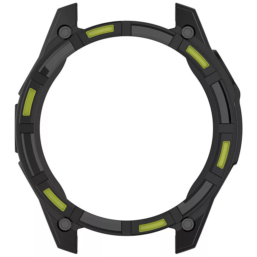 Funda TPU robusta Garmin Fenix 8 - 47mm AMOLED (negra/verde)