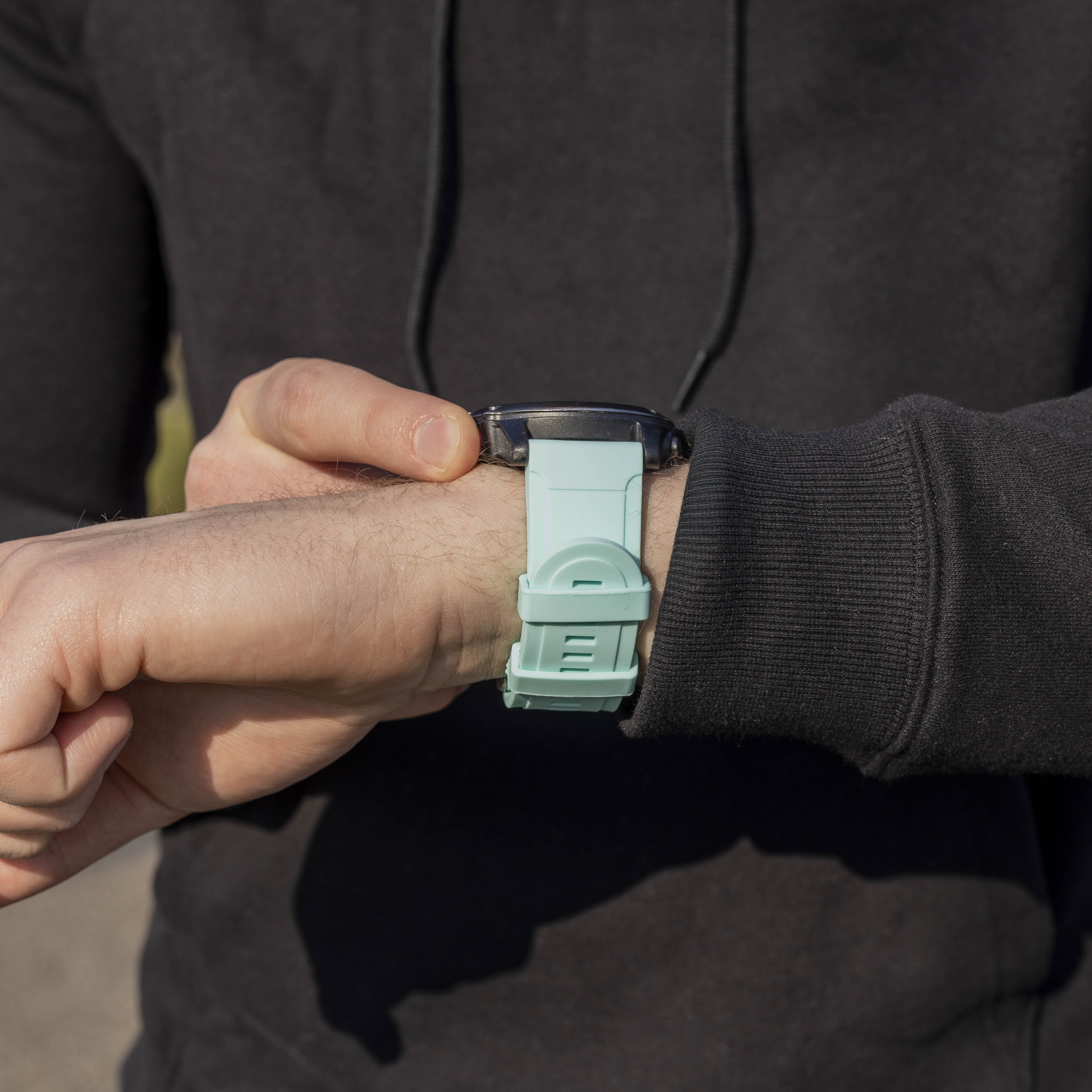 Correa silicona brillante Garmin Fenix 5x/6x (aqua)