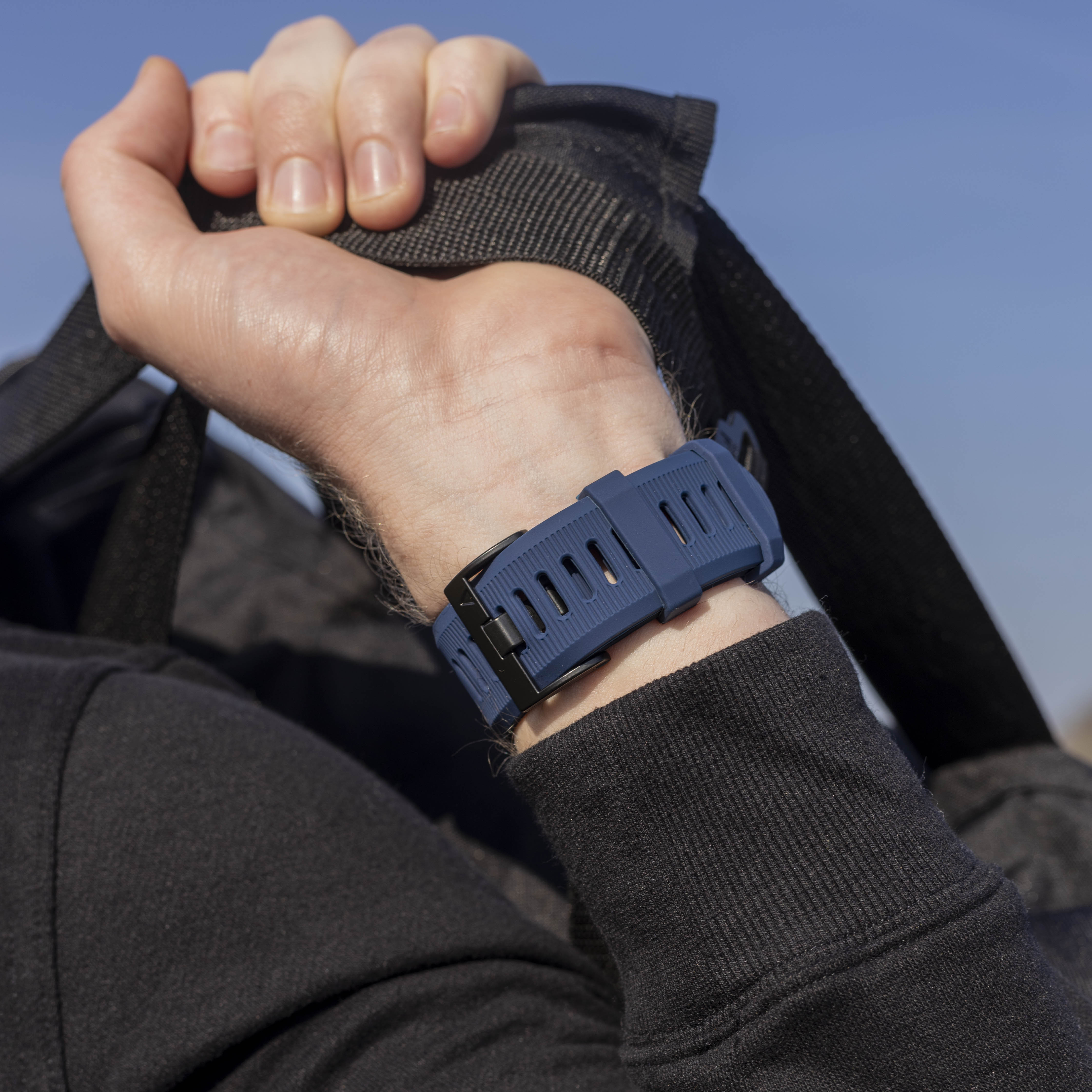 Garmin Fenix 3 siliconen bandje (donkerblauw)