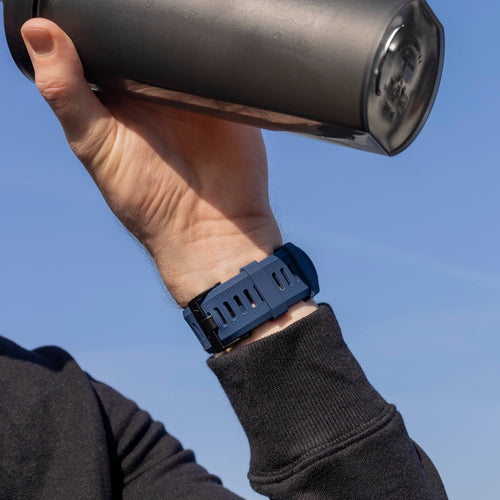 Garmin Quatix 3 / 6x / 7x Solar Silicone Strap (Dark Blue)