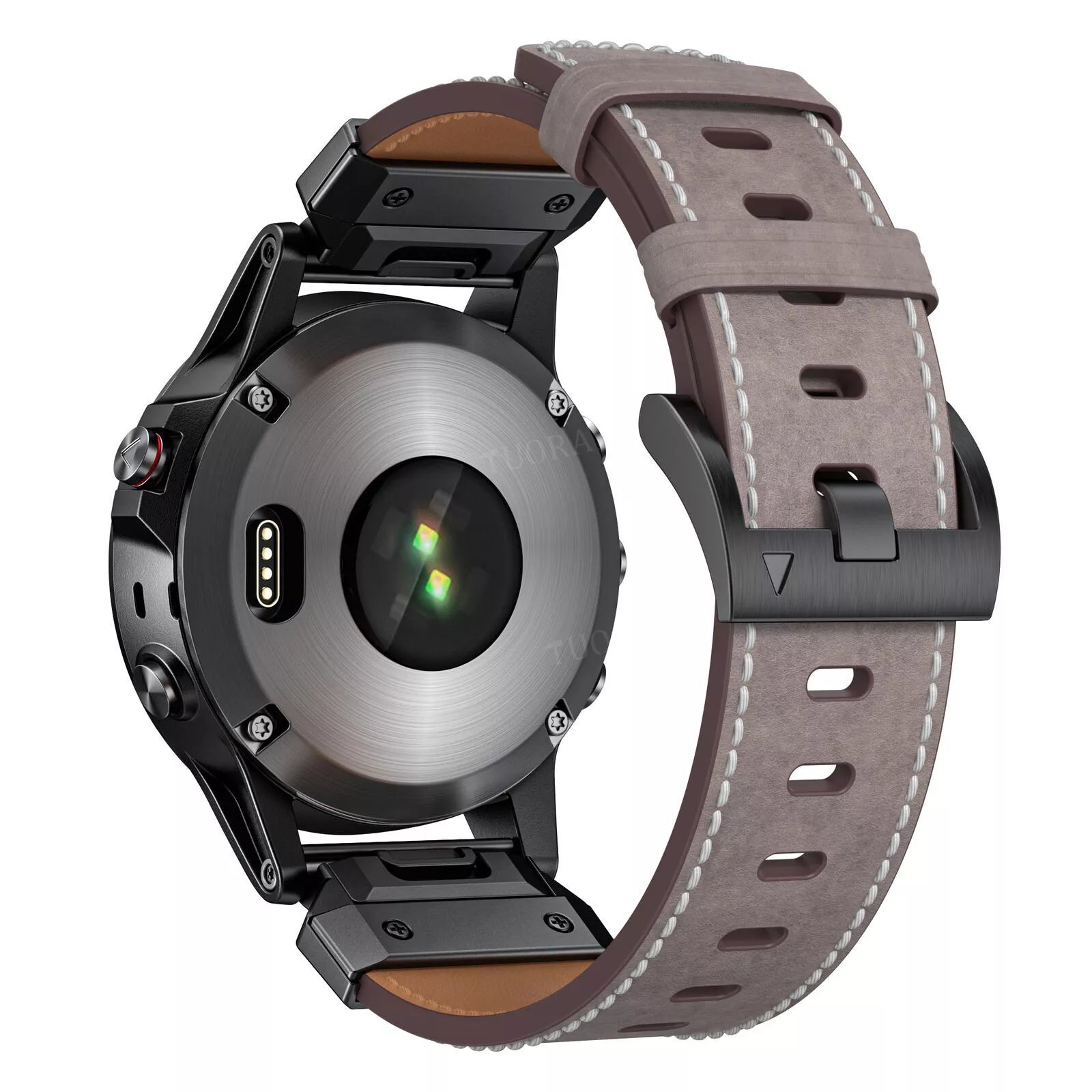 Correa cuero genuina Garmin Instinct E - 45mm (gris)