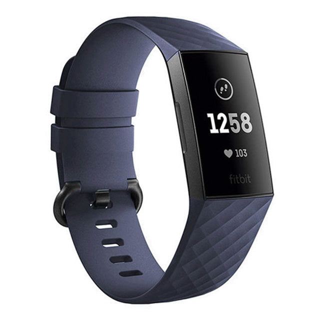 fitbit charge 4 silicone strap dark blue