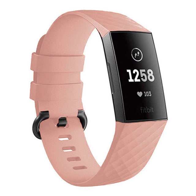 fitbit charge 4 silicone strap pink