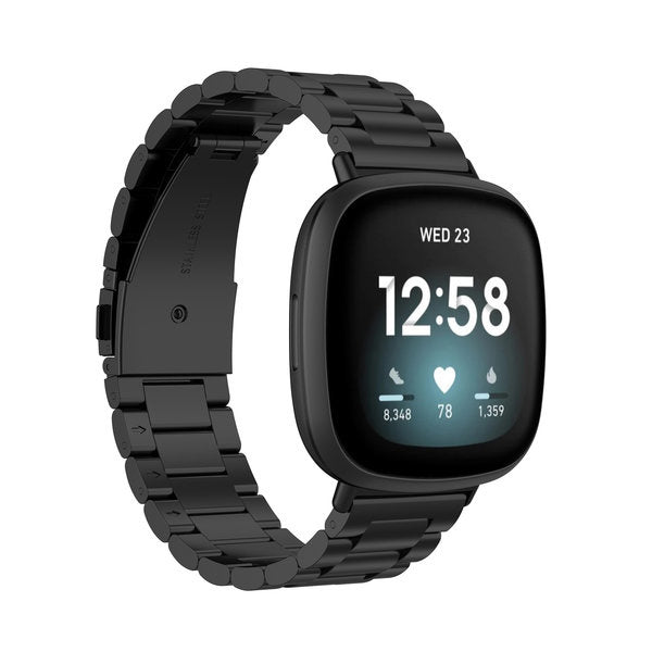 fitbit versa 3 fitbit sense gliederarmband schwarz