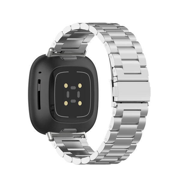 fitbit versa 3 fitbit sense gliederarmband silber 2