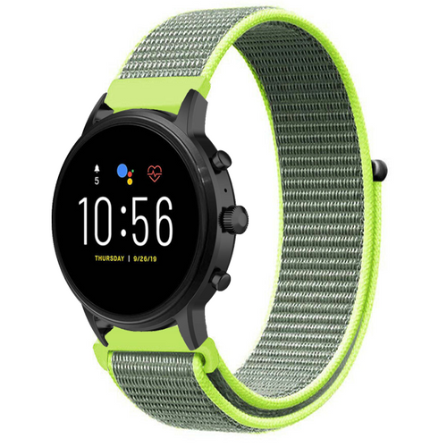Fossil Gen 4 Explorist (HR) nylon band (fluoriserend)