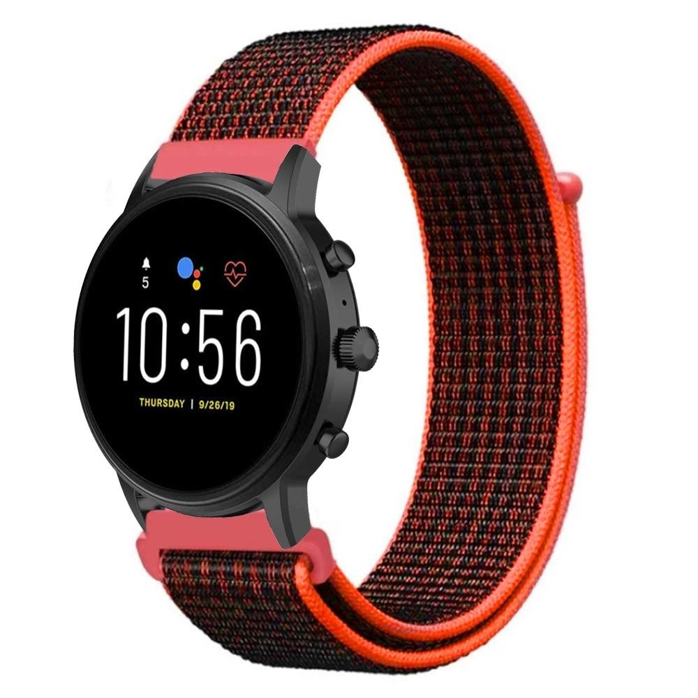 fossil-gen-5-nylon-zwart-oranje