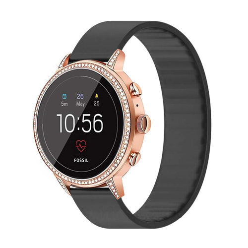 fossil-gen-5e-42mm-elastisch-bandje-zwart