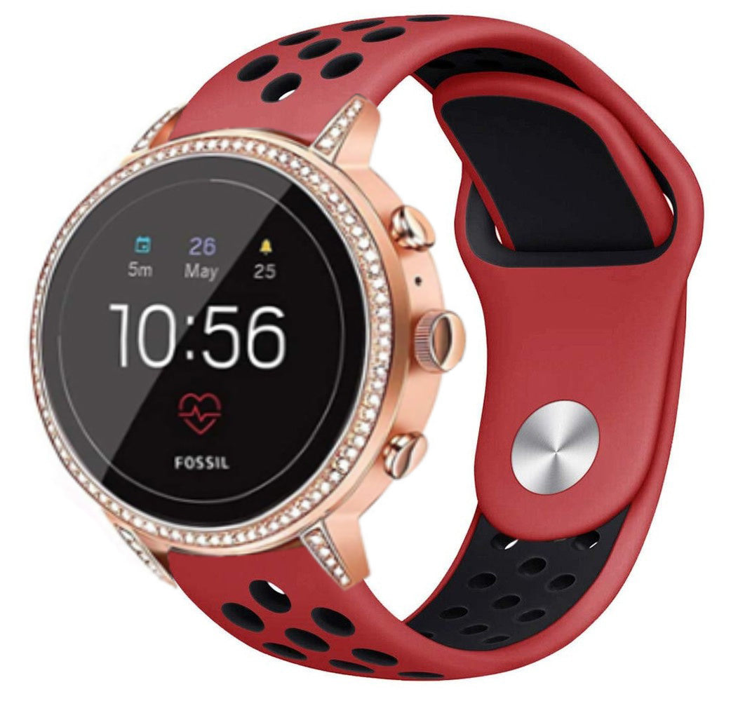 fossil-gen-5e-42mm-silicone-rood-zwart