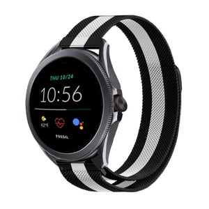 fossil-gen-5e-44mm-milanese-band-zwart-wit