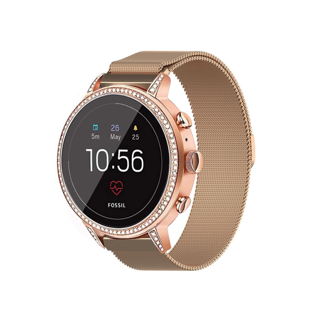Fossil Gen 4 Venture (HR) Milanese Strap (Rose Gold)