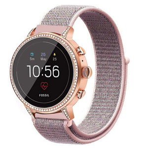 Fossil Gen 4 Venture (HR) Nylon Strap (Grey/Pink)
